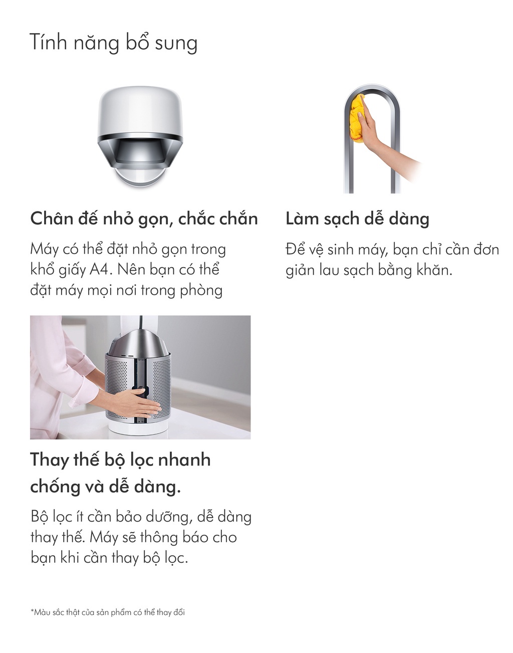 Mô tả Máy lọc không khí Dyson Pure Cool ™ Tower TP00 (Trắng Bạc) - 9