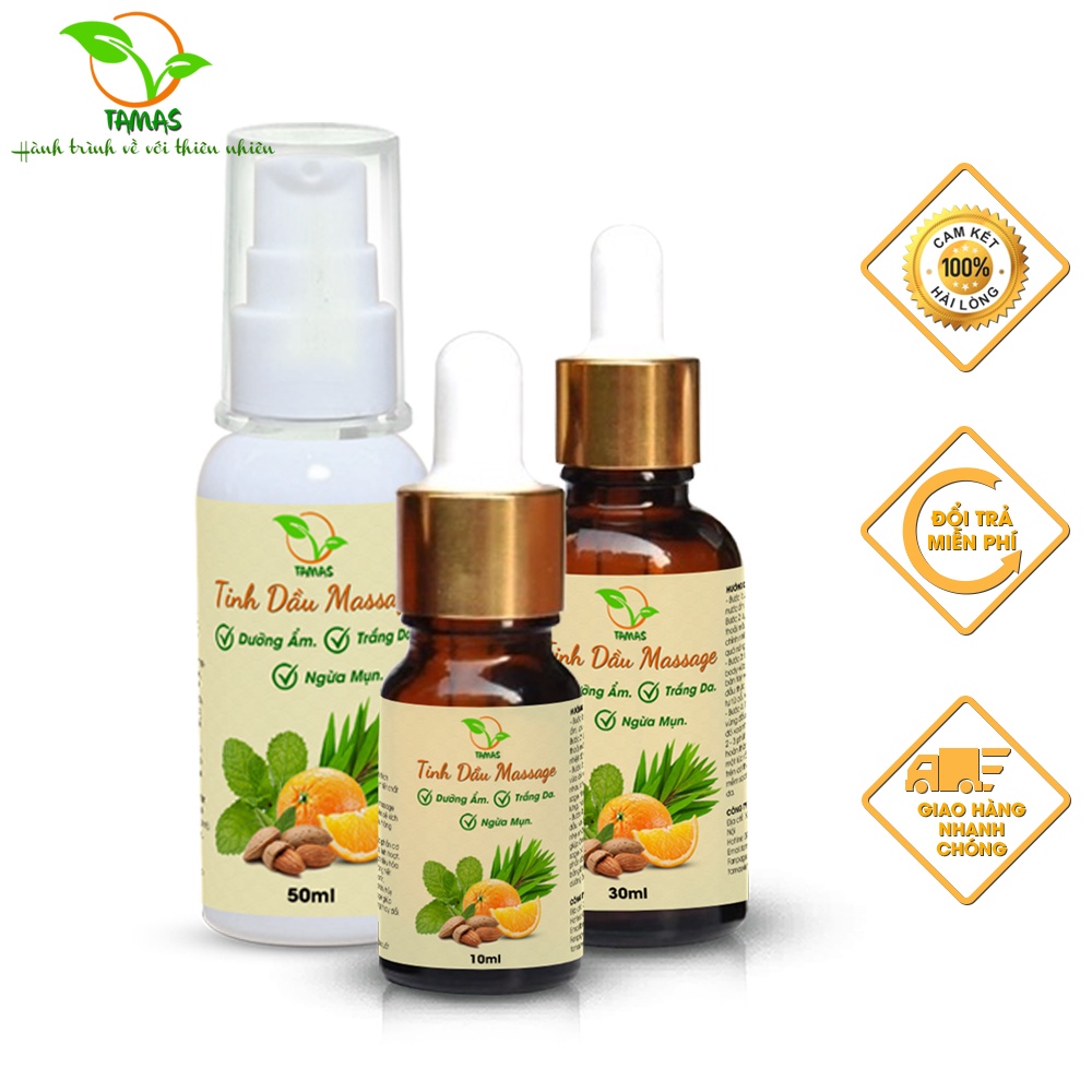 Mô tả Tinh Dầu Massage Dưỡng Da, Ngừa Mụn TAMAS Chiết Xuất Từ Dầu Hạnh Nhân Và Các Loại Tinh Dầu Giúp Dưỡng Trắng Da, Ngừa Mụn - 1