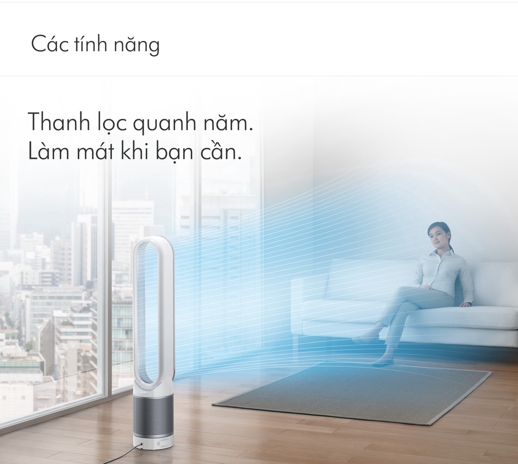 Mô tả Máy lọc không khí Dyson Pure Cool ™ Tower TP00 (Trắng Bạc) - 5