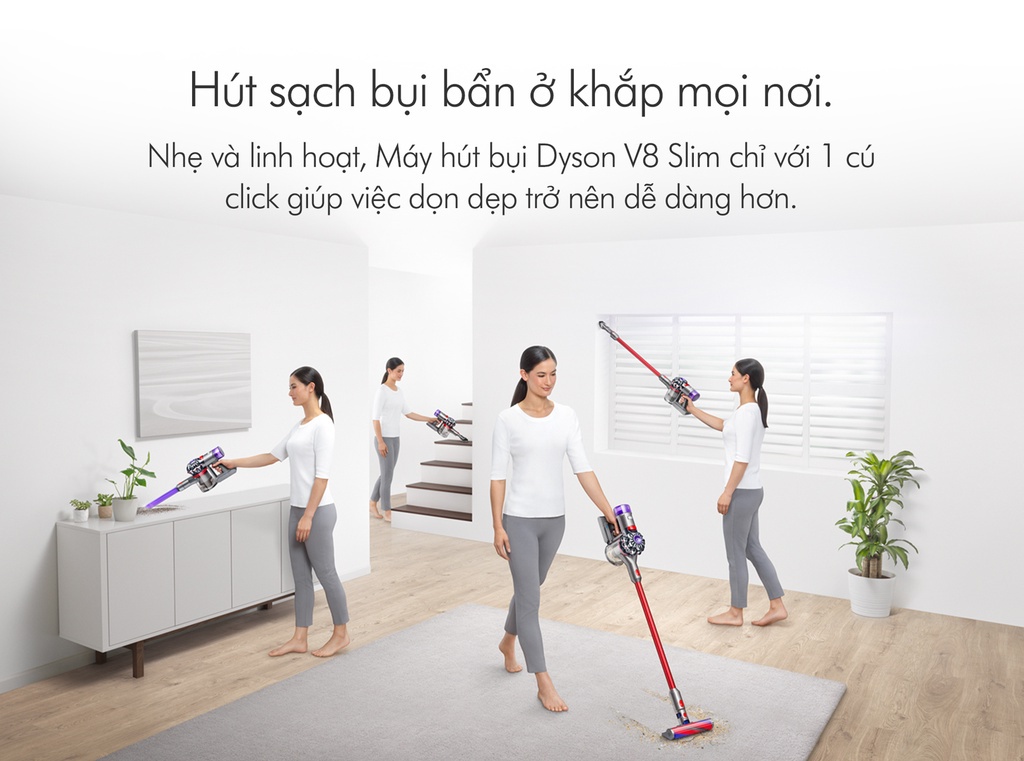 Mô tả Máy hút bụi không dây Dyson V8 Slim ™ Fluffy - 5