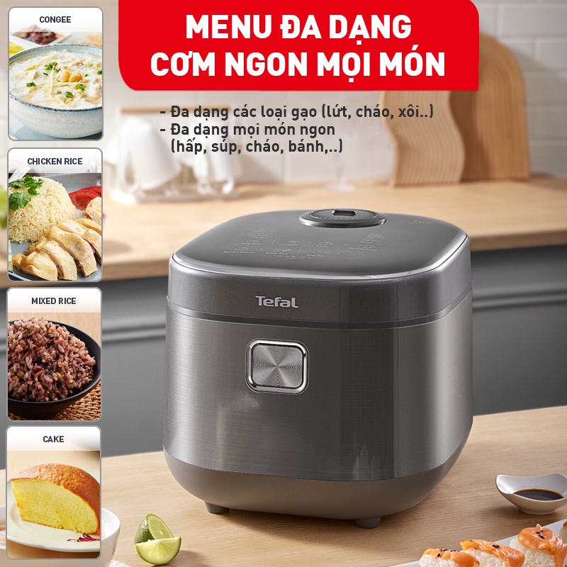 Mô tả Nồi cơm điện tử cao tần Tefal RK818A68 - 1.8L - Lòng nồi niêu - Giữ ấm 12h - Bảo hành 2 năm - 11