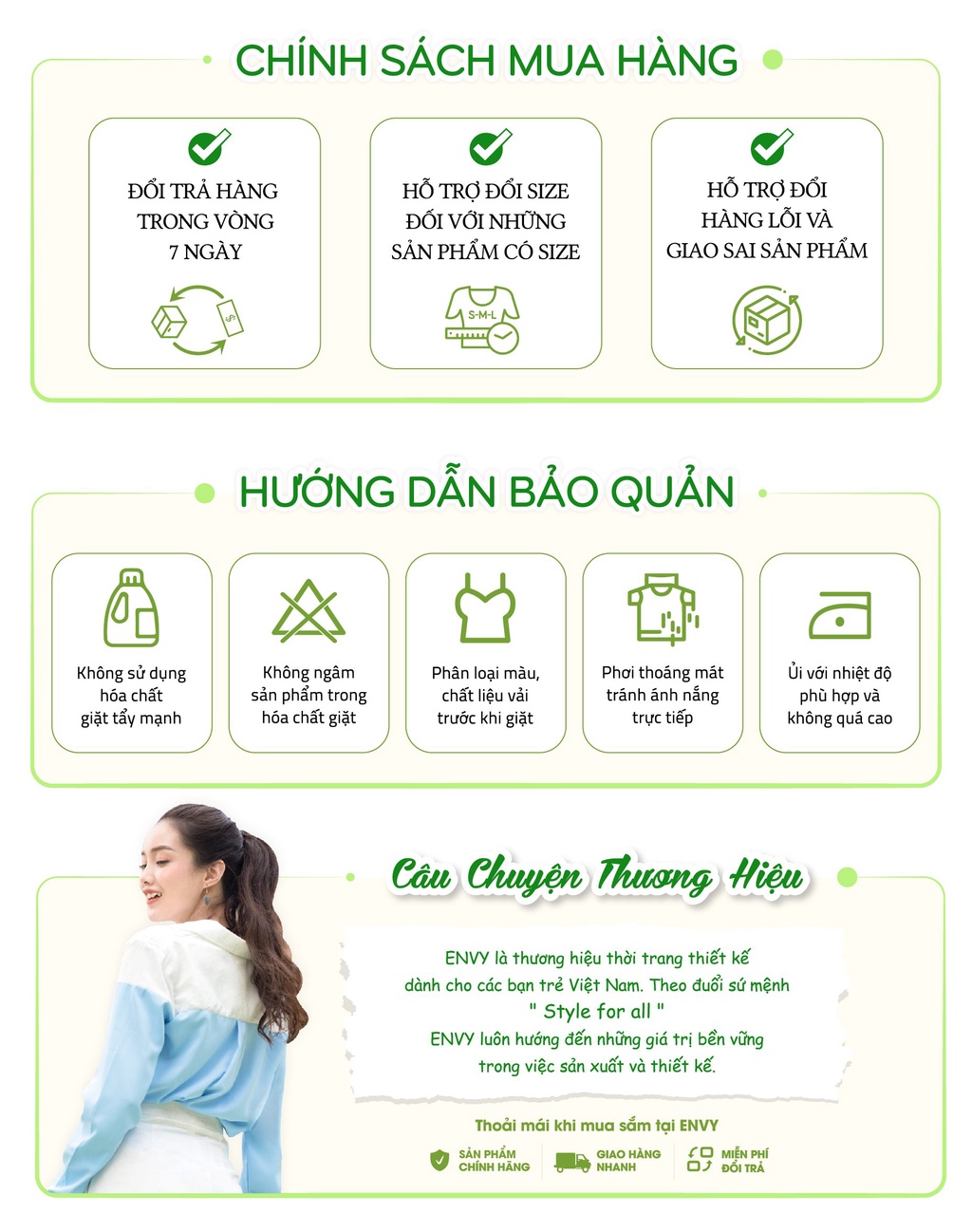 Mô tả Quần nữ Baggy Cotton ENVY (Nút gài, lưng vải) - QK0090 - 2