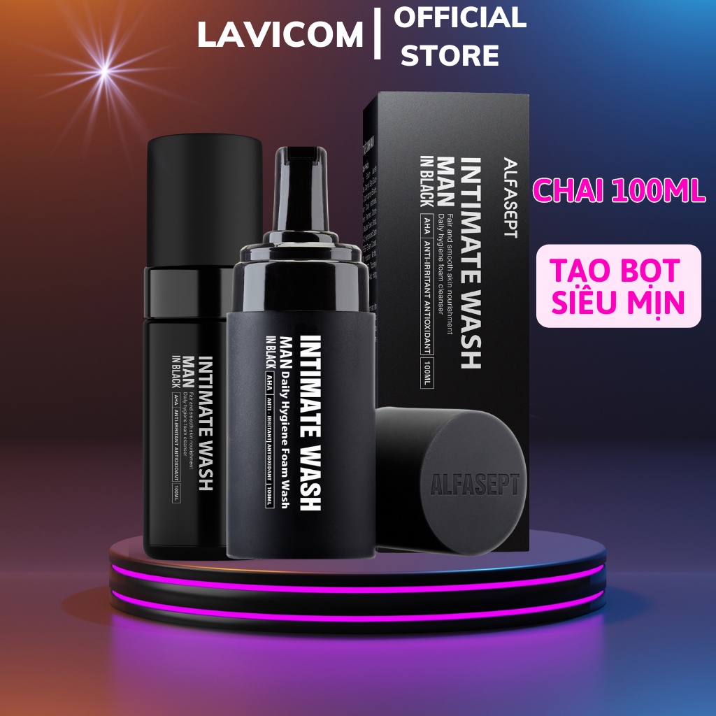 Mô tả Bọt Vệ Sinh Nam ALFASEPT Intimate Wash For Men In Black Chai 100ml hương nước hoa - 5