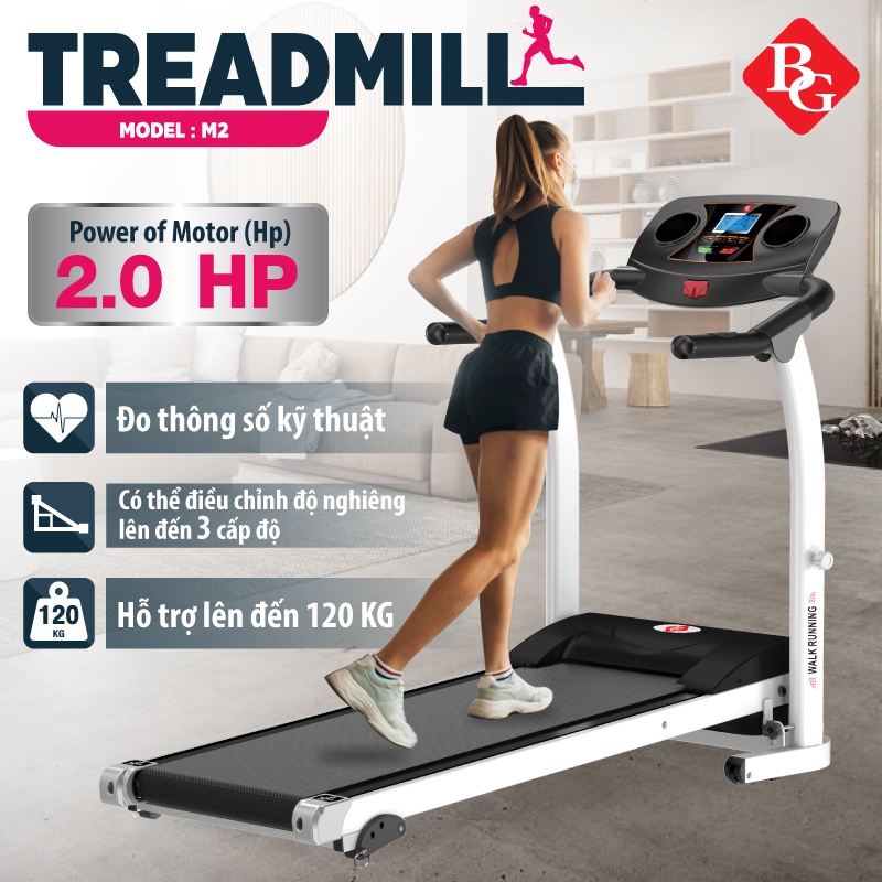 Mô tả BG - Máy chạy bộ TREADMILL thiết kế đẹp mắt, ưu việt & đầy tiện ích mẫu mới ưa chuộng - 1