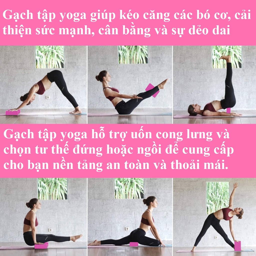 Mô tả Gối Tập Yoga Chọn Màu Chính Hãng Amalife Cao Cấp – Gạch Tập Yoga Loại Nặng 190gram - 4