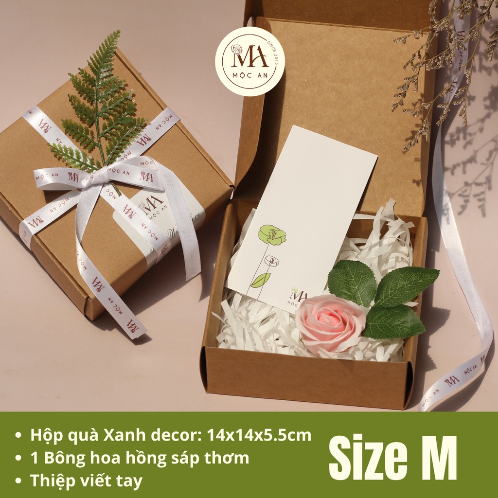Mô tả Hộp Quà Xanh Chất Liệu Giấy Kraft Thích Hợp Dùng Để Tặng Quà Người Thân, Tăng Sự Tinh Tế Và Tấm Lòng Của Người Gửi - 4