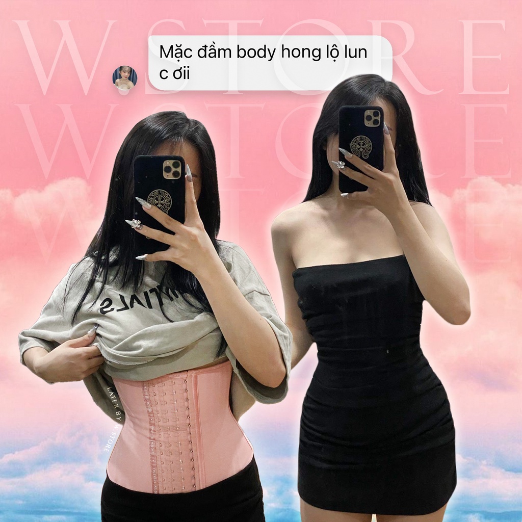 Mô tả Latex Hồng WSTORE 27 Xương Giảm Eo Sau Sinh & Sau Hút Mỡ - Gen Nịt Bụng Latex Chuẩn Chính Hãng - 5