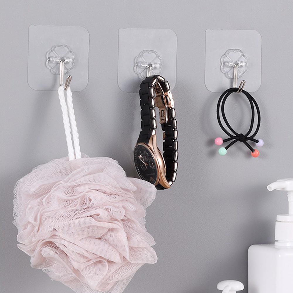 Mô tả 10 Móc Nhựa - Taky, Trong Suốt Dán Tường Siêu Dính, Tiện Dụng, Treo Đồ Trong Gia Đình Và Văn Phòng Tiện Dụng. 2213Set10 - 2