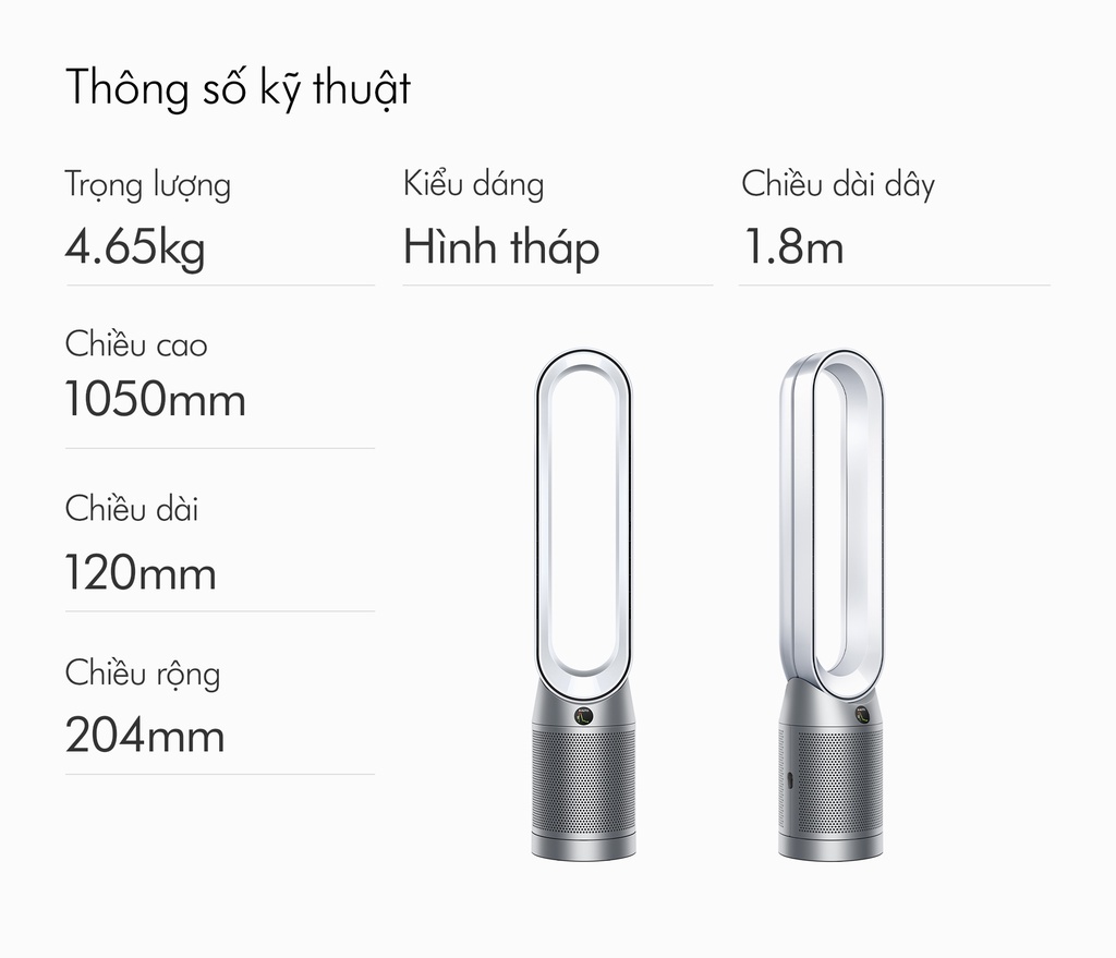 Mô tả Máy lọc không khí Dyson Purifier Cool ™ TP07 - 10