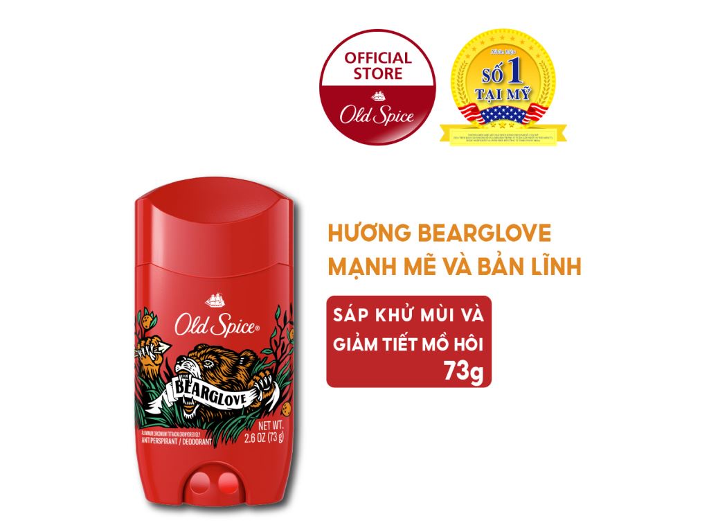 Mô tả Sáp lăn khử mùi Old Spice hương Bearglove 73g - 1