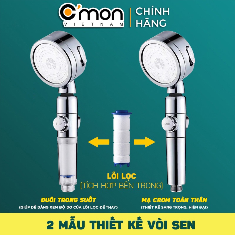 Mô tả Vòi sen tắm LỌC NƯỚC TĂNG ÁP C'MON TS-12 (LỌC) - 1
