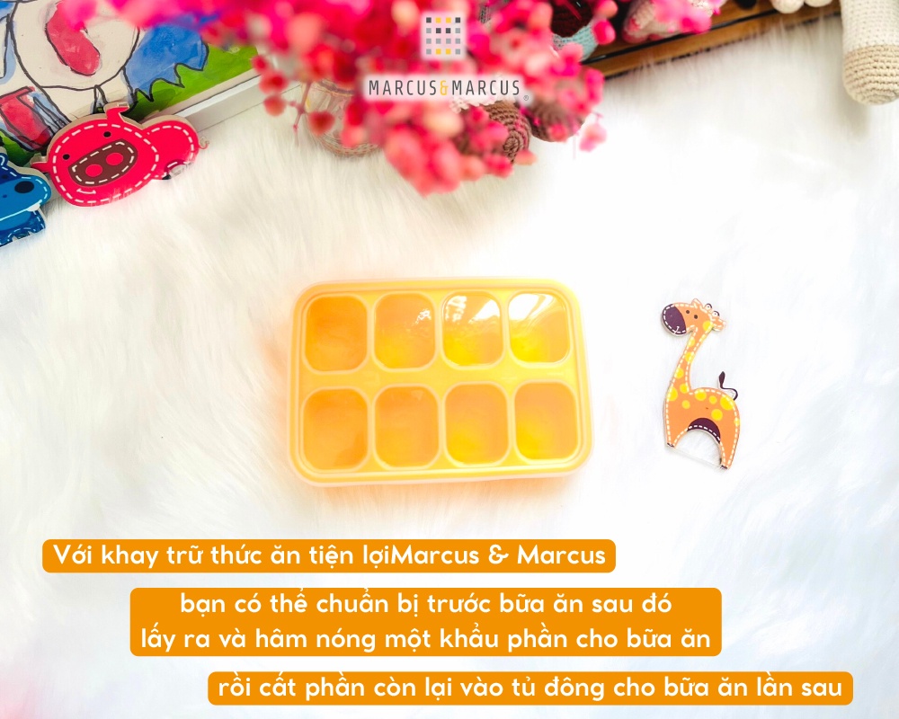 Mô tả Khay silicon trữ đông đồ ăn dặm cho bé Marcus & Marcus – Lola (30ml x 8 ngăn) - 3