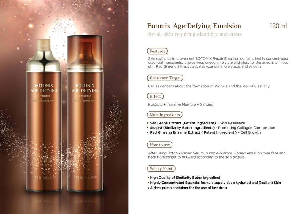 新品未開封】BOTONIX AGE-DEFYING 3セット （IPSE PREMIUM Sữa Dưỡng 