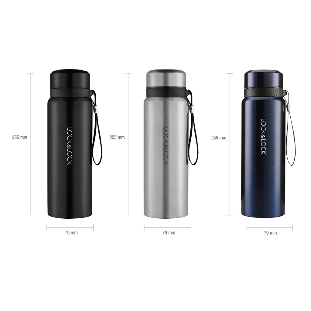 Mô tả Bình giữ nhiệt LocknLock 800ml Vacuum Bottle LHC6180 3 màu , Có khay lọc trà, dây treo xách - K-MALL - 3