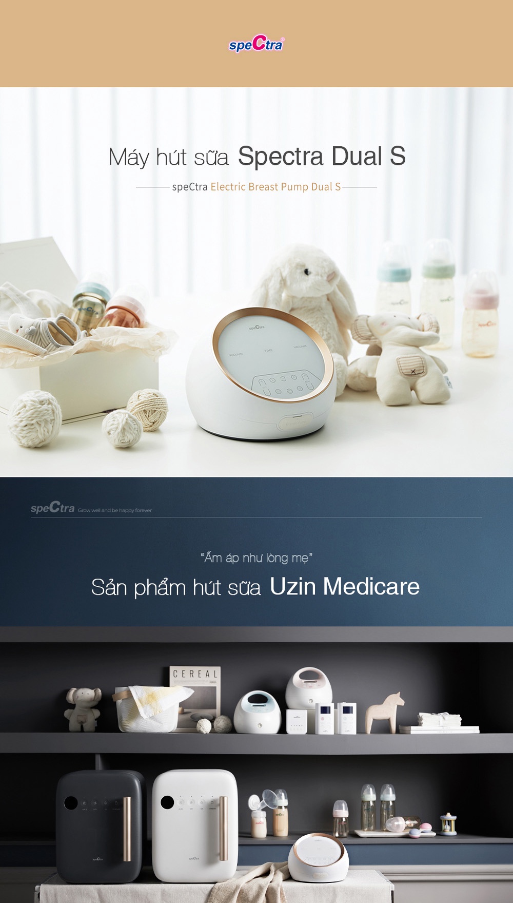 Mô tả Máy Hút Sữa Điện Đôi/Kép Spectra Dual S - Hàng Chính Hãng - 1