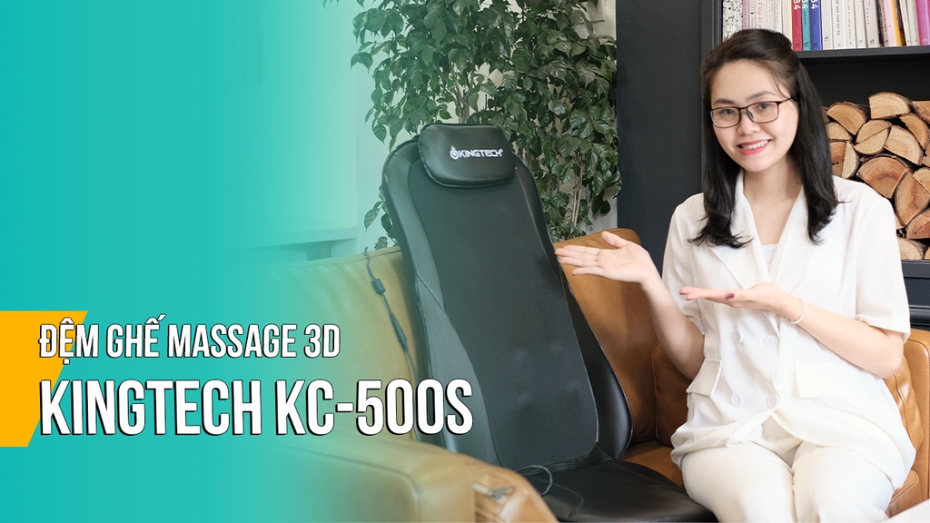 Mô tả Đệm Massage KINGTECH KC-500S - Mát Xa Lưng 3D Chuyên Sâu Dùng Trên Ghế, Kết Hợp Tính Năng Nhiệt Hồng Ngoại - Chính Hãng - 1