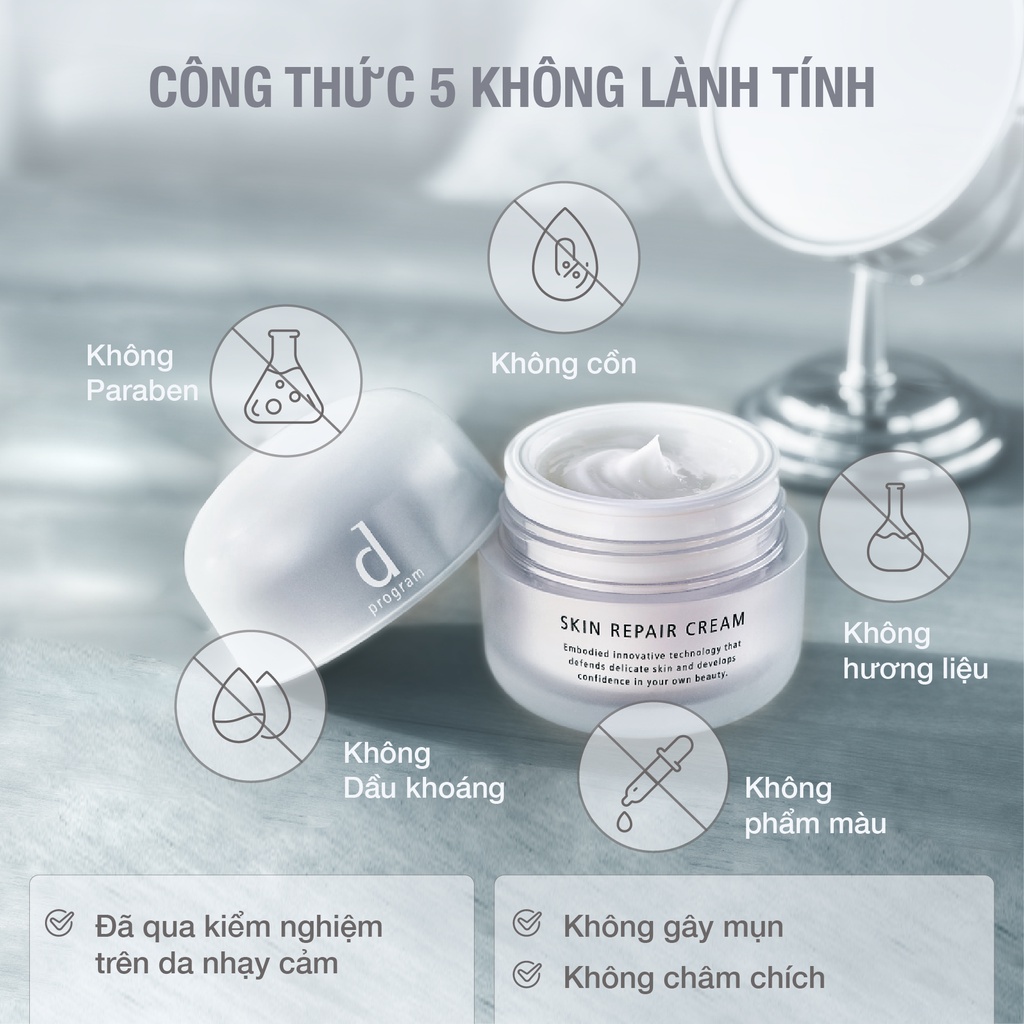 Mô tả Kem dưỡng Phục hồi da dProgram Skin Repair Cream 45g - 3