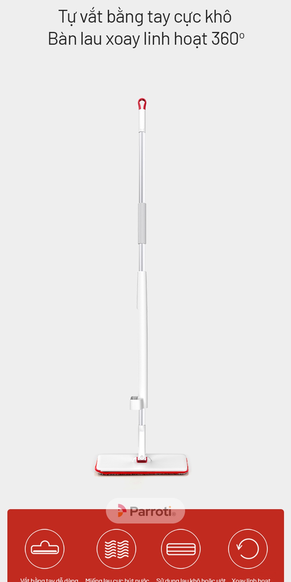 Chổi lau nhà 360 độ Parroti MG01