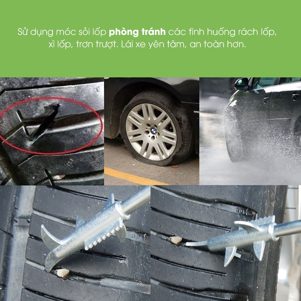 Mô tả Móc đá lốp xe cậy sỏi đinh, tua vít đa năng, dụng cụ nạy đá dăm bảo vệ lốp phụ kiện oto Tâm Luân - 4
