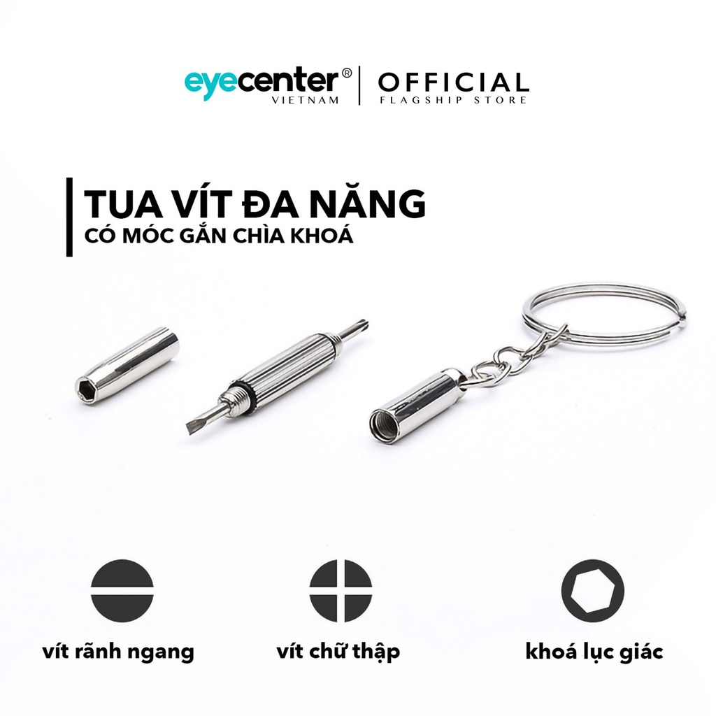Mô tả Tua vít đa năng EYE CENTER vặn mắt kính đồng hồ thiết bị điện tử có móc khoá - 1