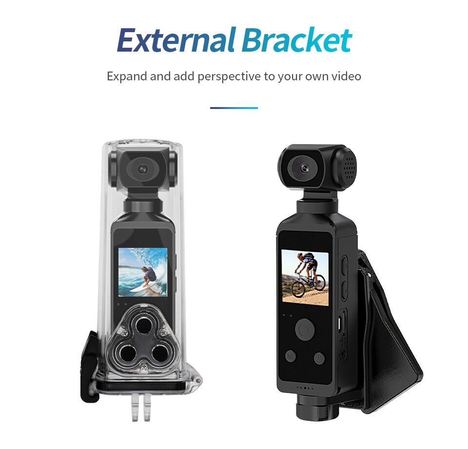 Mô tả Camera hành động thể thao EKLEVA 4K Pocket Cam 1.3 "Màn hình LCD HD 270° Camera thể thao Wifi có thể xoay 30FPS có vỏ chống nước cho mũ bảo hiểm - 5