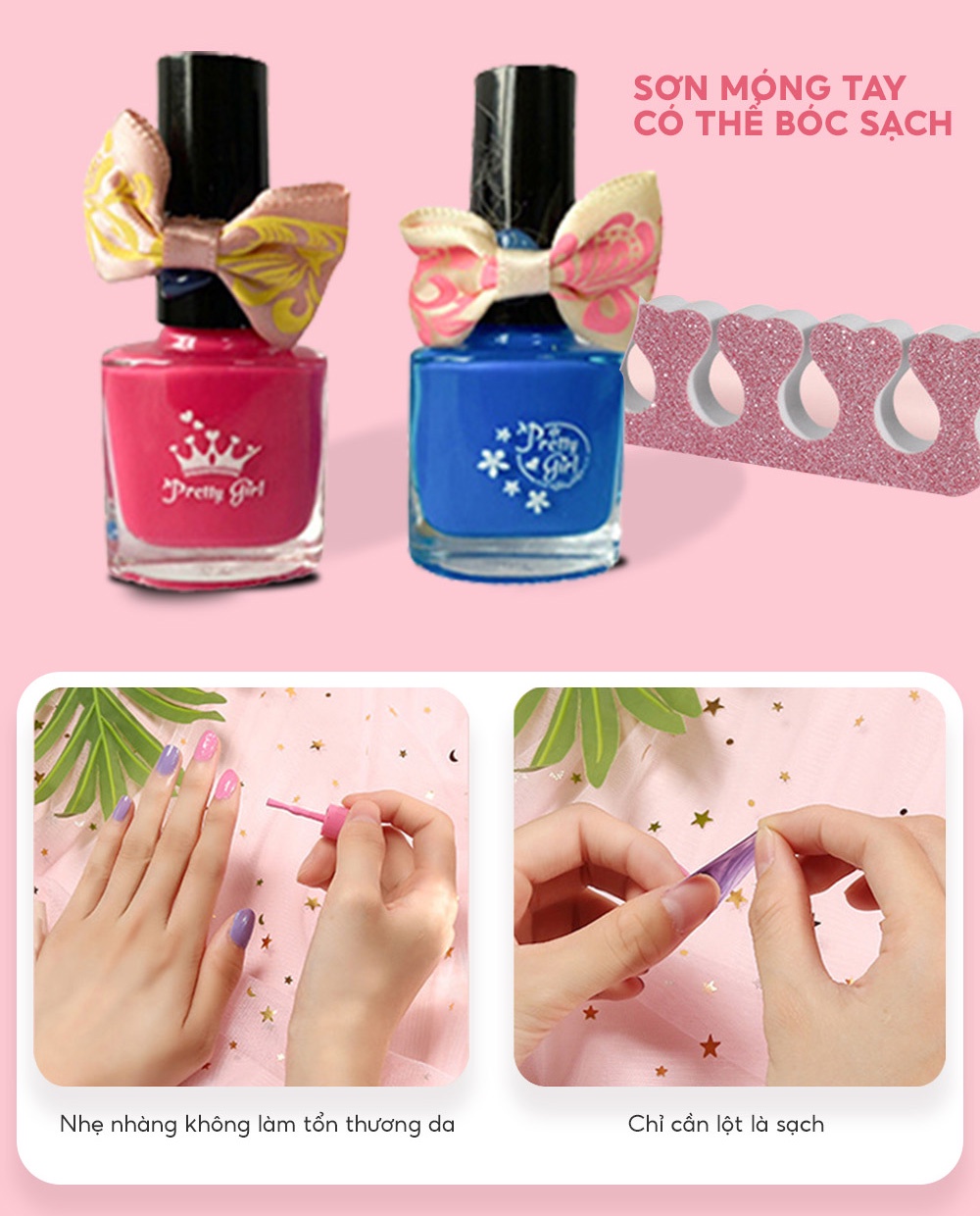 Các phụ kiện làm nail trong bộ Pikaboo