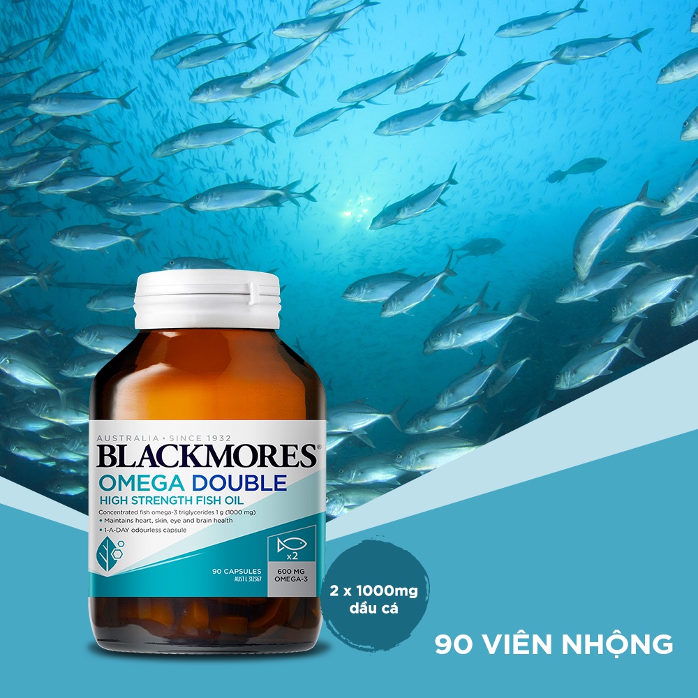 Mô tả Combo Tinh Dầu Hoa Anh Thảo Blackmores Evening Primrose Oil và Viên Uống Dầu Cá Blackmores Double Omega High Strength - 3
