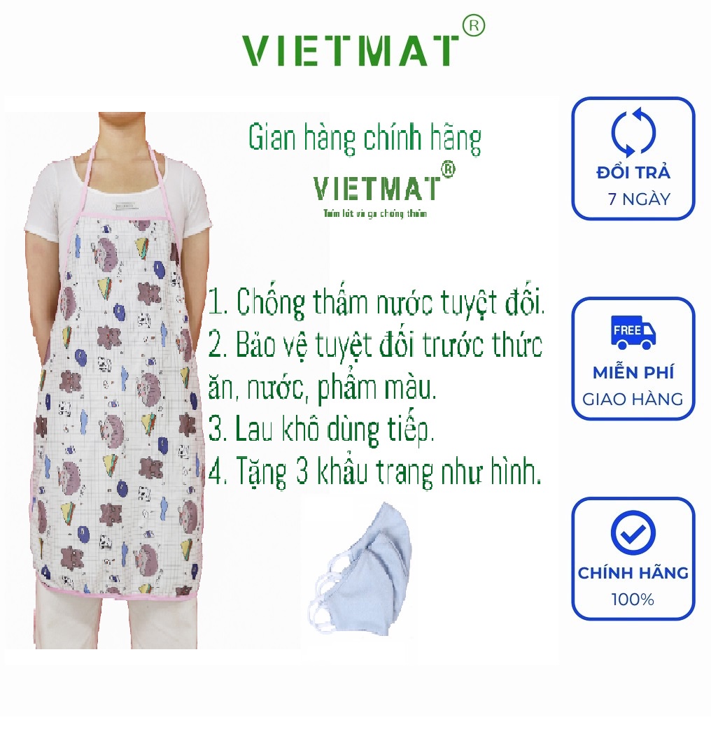 Mô tả Tạp dề pha chế cao cấp chống thấm TILO dùng cho nấu ăn, pha chế và phục vụ bàn - 1