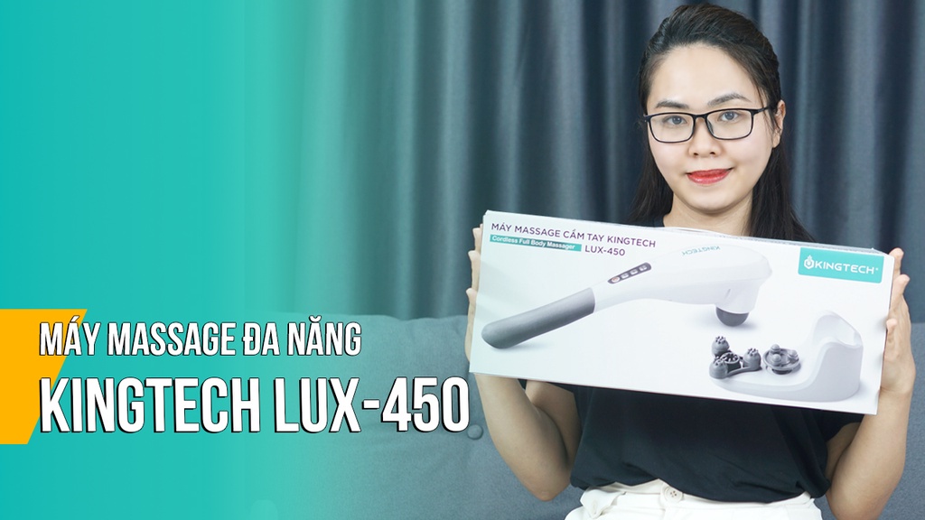 Mô tả Máy Massage Cầm Tay KINGTECH LUX-450 Mát Xa Toàn Thân, Chuyên Sâu Vai Cổ, Lưng, Chân, Tay - Quà Tặng Cao Cấp - 1