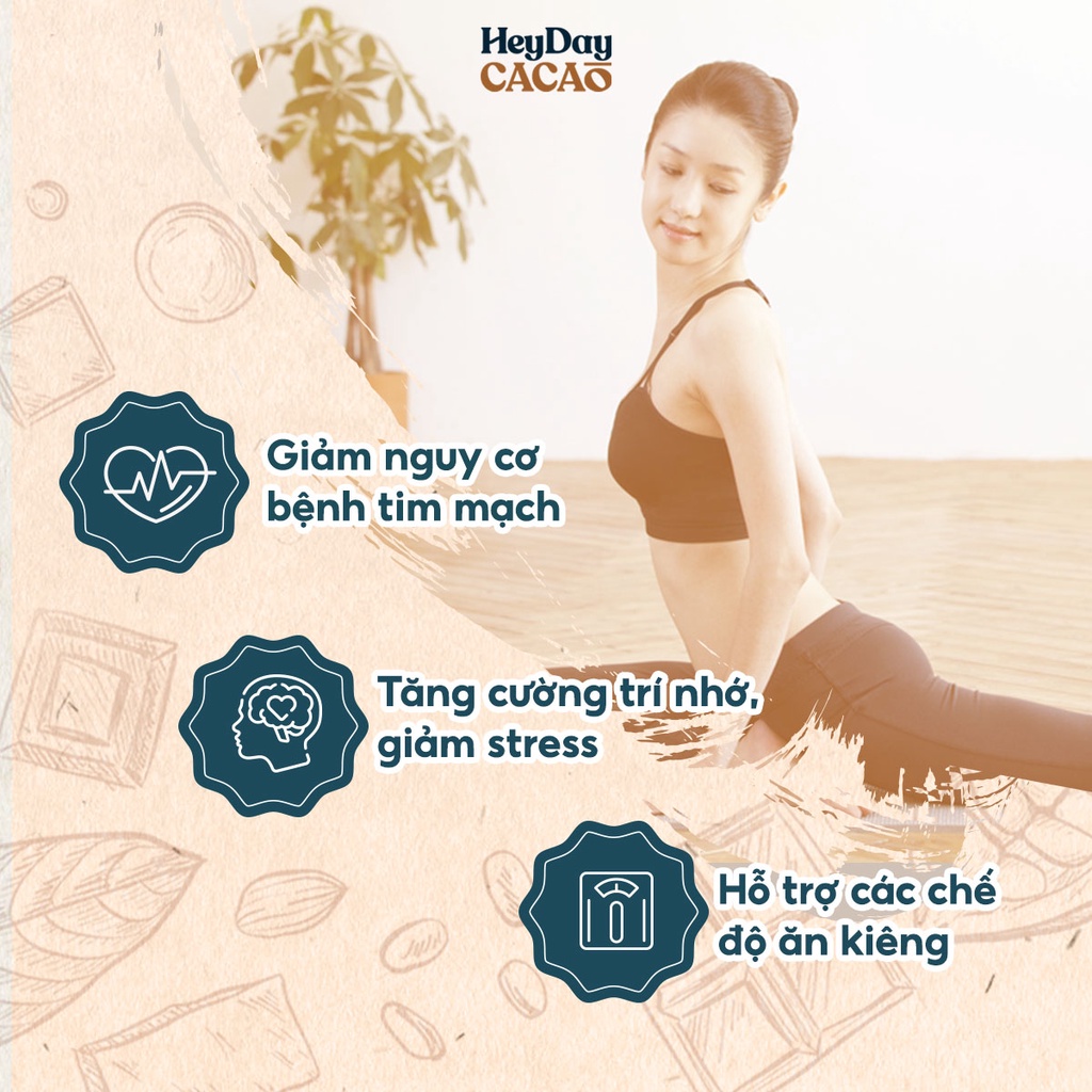 Mô tả Túi 500g Bột Cacao Nguyên Chất Việt Nam 100%, Dòng Natural Không Kiềm Hóa - Heyday Cacao - 3