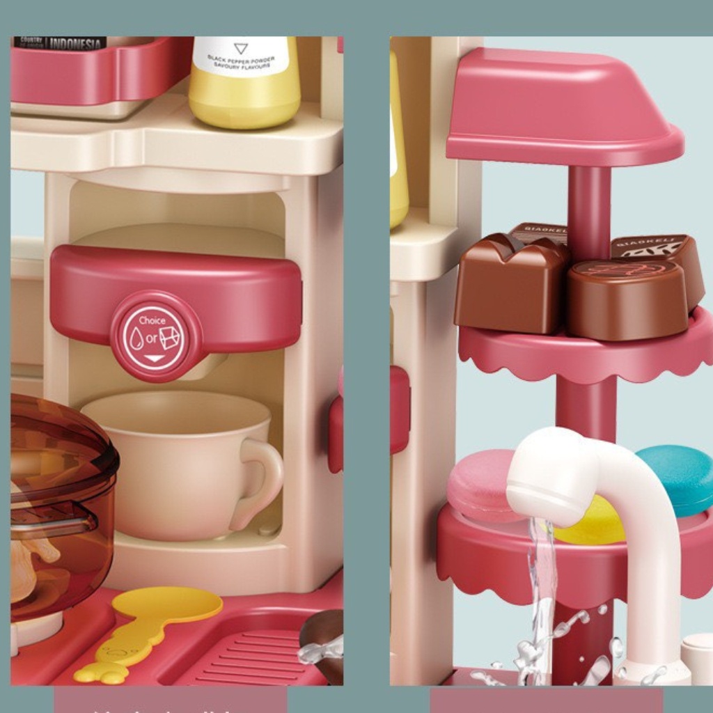 Mô tả Bộ đồ chơi nhà bếp cao cấp cỡ lớn 72cm  có âm thanh, hiệu ứng hơi nước, lửa - 3