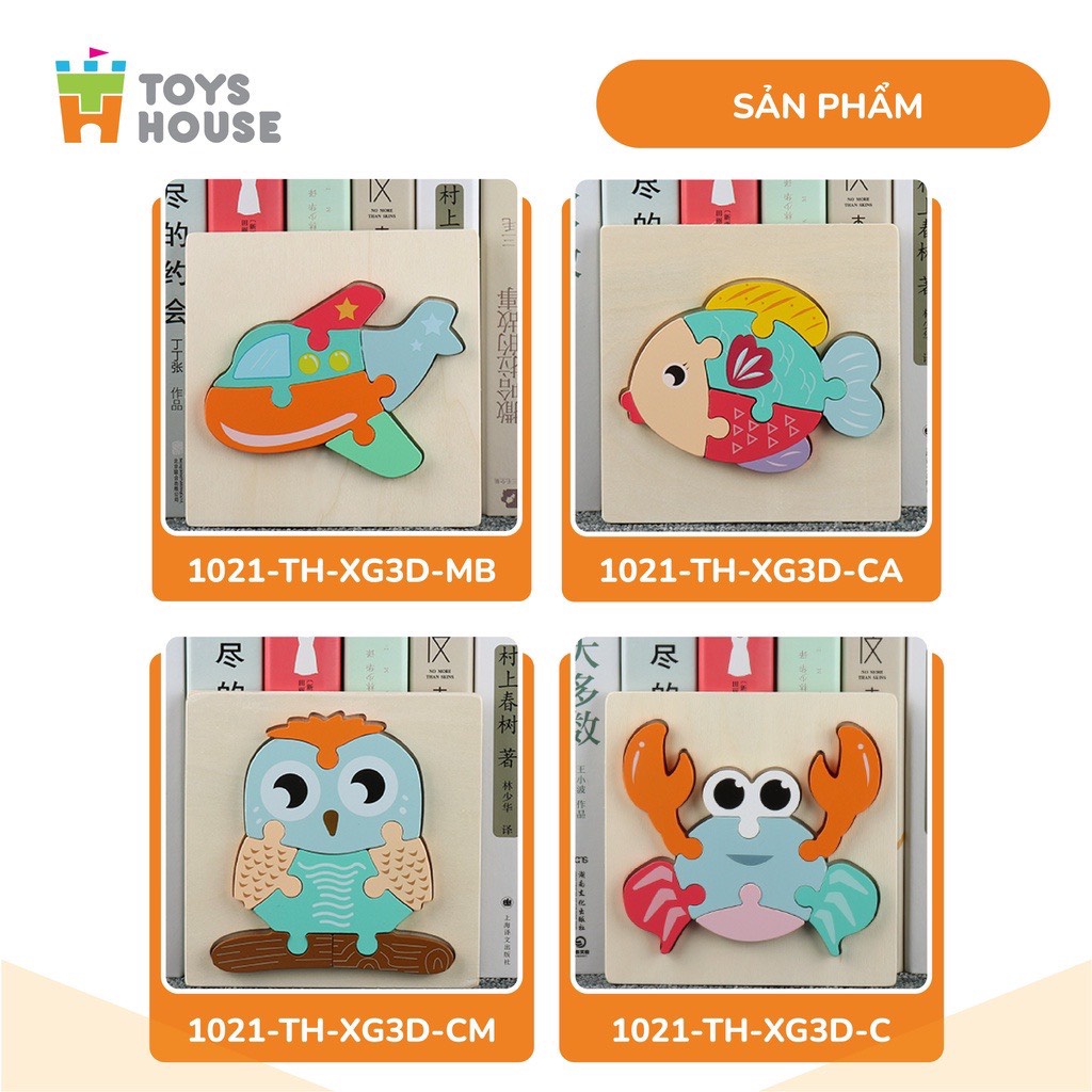 Mô tả Đồ chơi ghép hình gỗ 3D ToysHouse nhân vật hoạt hình ngộ nghĩnh, màu sắc đa dạng - 4