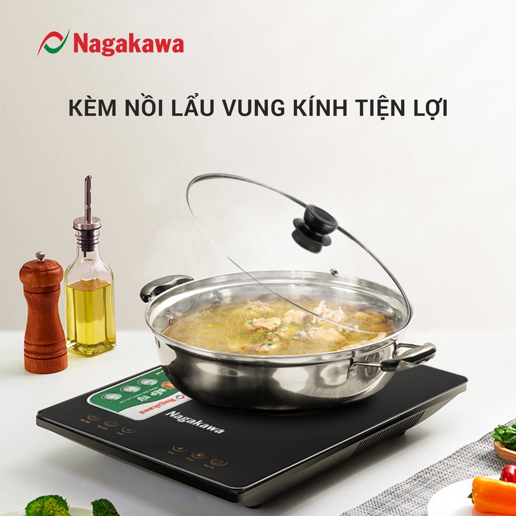 Mô tả Bếp Điện Từ Đơn Nagakawa NAG0704 (2000W) - Kèm nồi lẩu - Bảo hàng 12 tháng - Hàng chính hãng - 7