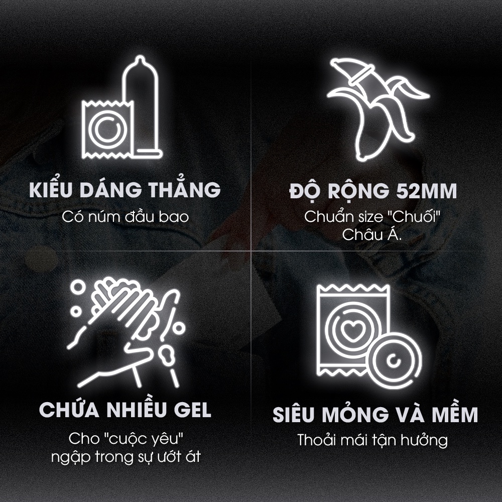 Mô tả Combo 4 hộp Bao cao su LifeStyles Zero cao cấp siêu mỏng - Hộp 3 bao - 2