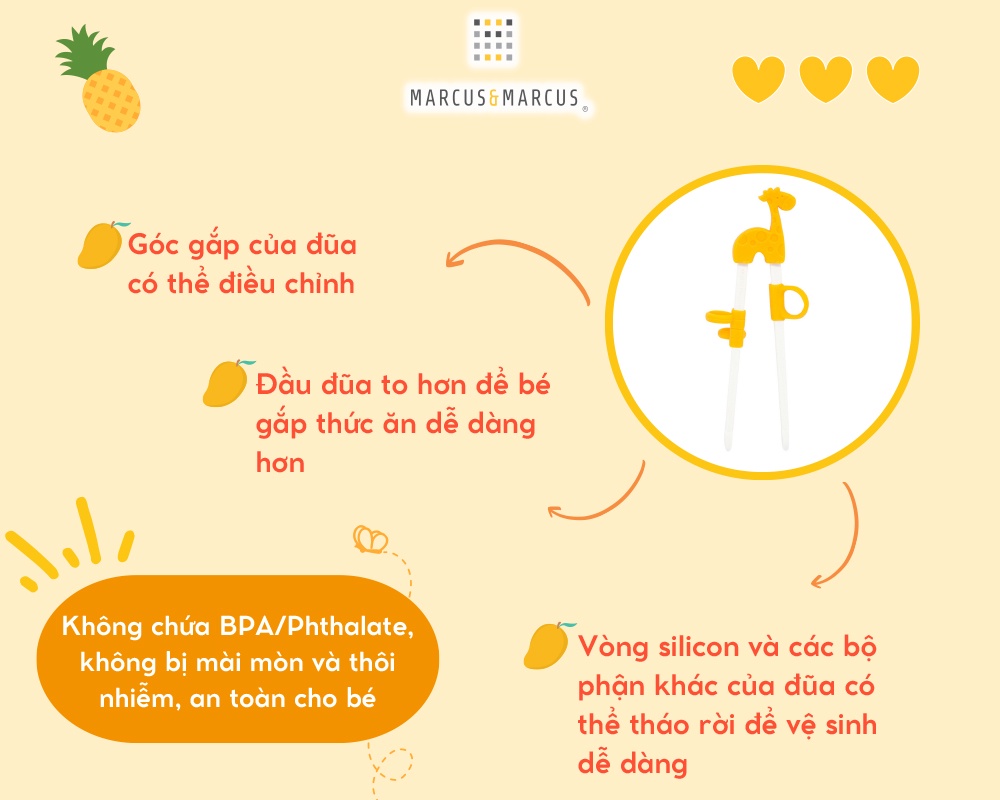 Mô tả Đũa Tập Ăn Cho Bé Marcus & Marcus, từ 3 tuổi - Lola - 2