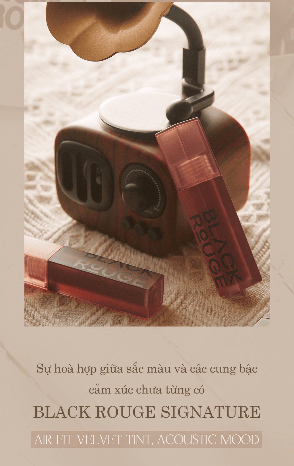 Mô tả Son Kem Black Rouge Air Fit Velvet Tint Ver 9 Acoustic Mood 36,7g - 4