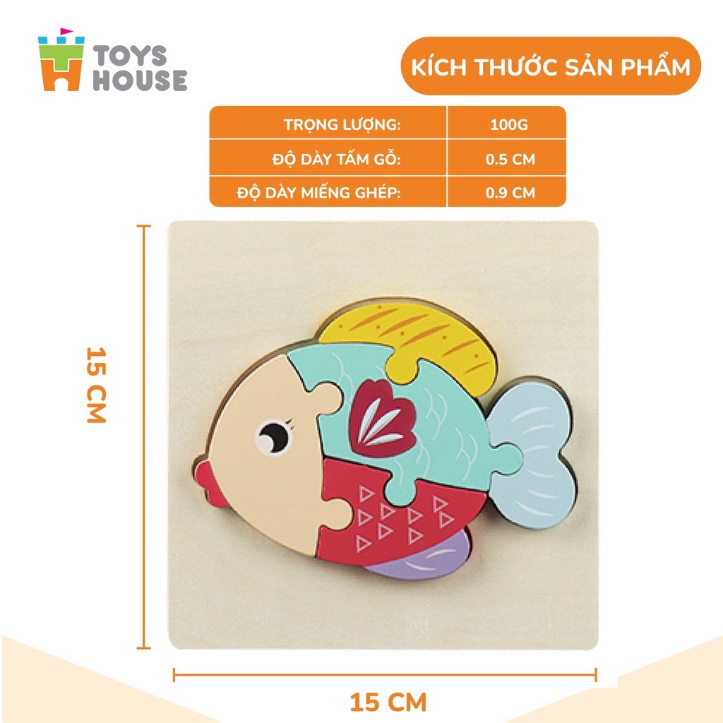 Mô tả Đồ chơi ghép hình gỗ 3D ToysHouse nhân vật hoạt hình ngộ nghĩnh, màu sắc đa dạng - 9