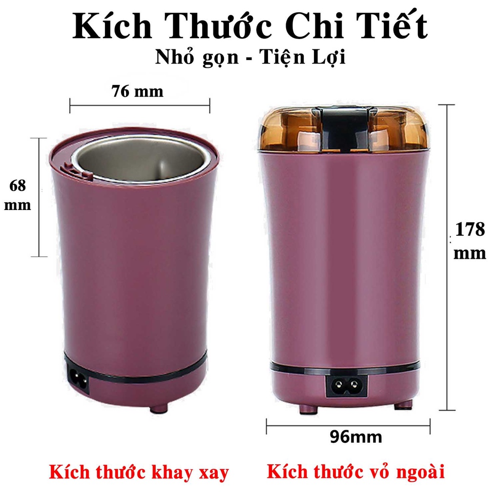 Mô tả Máy Xay Hạt Khô, Bột Ngũ Cốc, Cafe, Thảo Dược, Các Loại Hạt Cực Nhanh Chỉ Từ 6 Đến 18 Giây Chính Hãng Amalife - 4