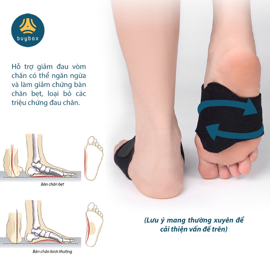 Mô tả Vớ đệm lõm bàn chân giảm mỏi chân khi đi đứng quá lâu,  bảo vệ đôi chân của bạn - Buybox - BBPK289 - 5