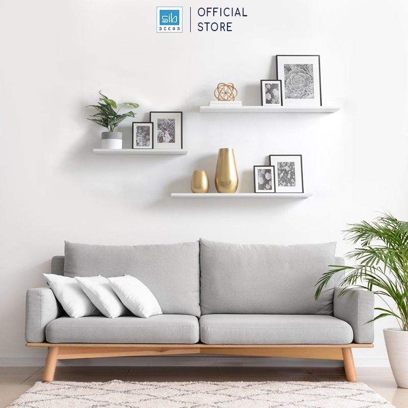 Kệ ngang treo tường SIB Decor - Ứng dụng phòng ngủ