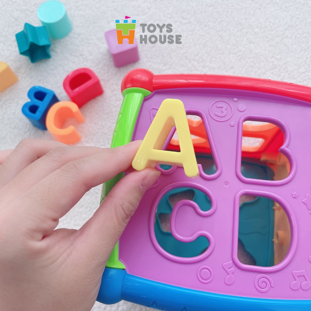 Mô tả Đồ chơi giáo dục - Hộp bận rộn 6 mặt - thả hình khối - đàn nhạc cho bé - tập đếm số, thả hình khối ToysHouse HE0520 - 5