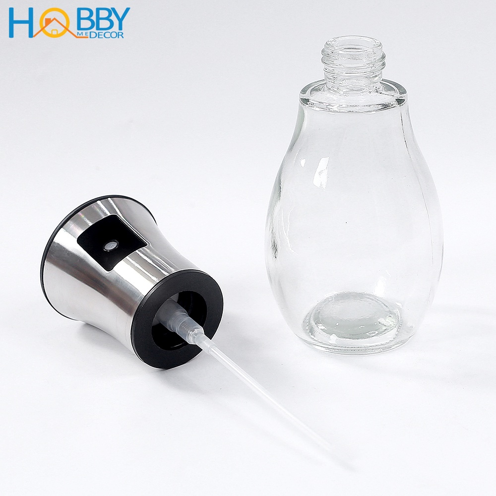 Mô tả Bình phun xịt dầu ăn thủy tinh nắp bọc inox 304 Hobby Home Decor BD200 - 2