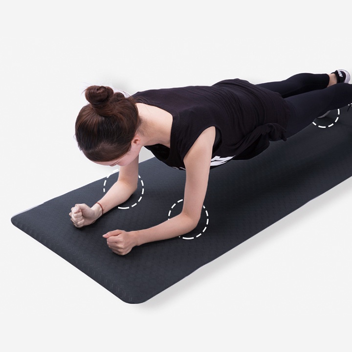 Mô tả Thảm tập yoga 2 lớp cao su non 6mm Rhino M901 TPE siêu bám, chống trượt, tập thể dục tại nhà - 1