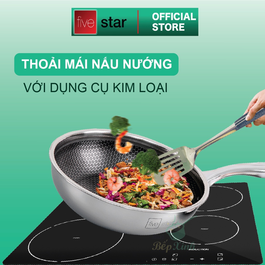 Mô tả Chảo sâu lòng Blackcube tổ ong cao cấp FIVESTAR Plush 3 lớp đáy liền inox 304 siêu bền - 6