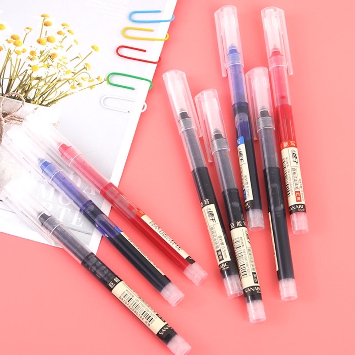 Mô tả Bút bi nước khô nhanh Deli 0,5mm luyện viết chữ trung - 1