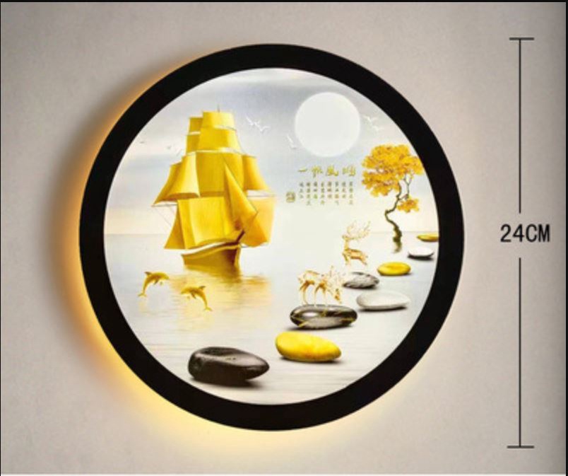 Mô tả Đèn trang trí gắn tường phòng ngủ MONSKY, phòng khách LED hình 3D 3 màu ánh sáng - 1