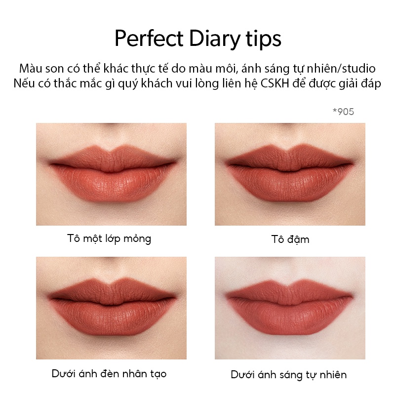 Mô tả Son Kem Lì Perfect Diary Fog Dreamy Matte Lip Gloss Nhiều Tông Màu Bản Nâng Cấp - 10