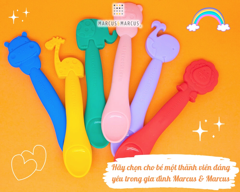 Mô tả Thìa ăn dặm silicon cho bé Marcus & Marcus, từ 6 tháng - Lola - 4