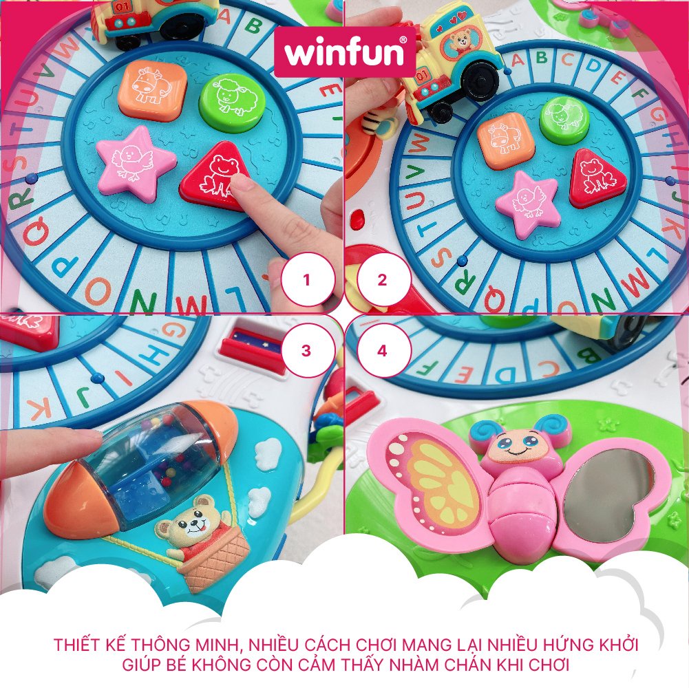 Mô tả Bàn nhạc đa năng - tập đứng, học chữ số, âm nhạc Winfun 0801 kích thích phát triển giác quan, vận động tinh cho bé - 9