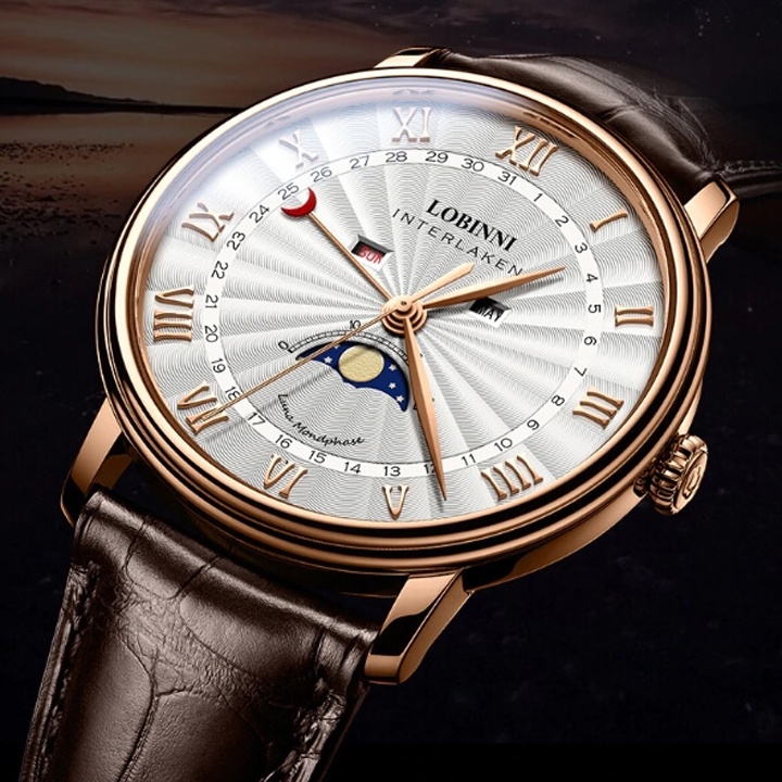 Mô tả Đồng hồ nam chính hãng LOBINNI L3603-1,hàng mới,Kính sapphire ,chống xước ,Chống nước 30m ,Bảo hành 24 tháng,Máy quartz - 1